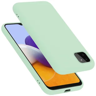 Pokrowiec Do Samsung Galaxy A22 5G Etui w LIQUID JASNO ZIELONY TPU Silikon Case Cover Obudowa Ochronny Cadorabo - Etui i futerały do telefonów - miniaturka - grafika 1