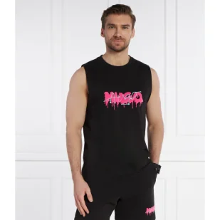HUGO Tank top Dopical | Relaxed fit | stretch - Koszulki męskie - miniaturka - grafika 1