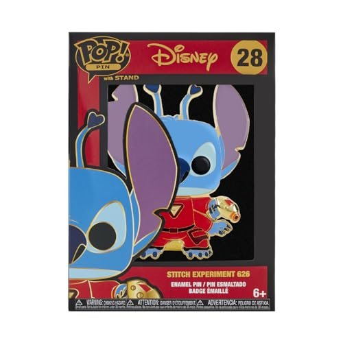 Funko Large POP! Enamel Pin - Disney: Lilo i Stich - Eksperyment Sticha - Disney: Przypinki emaliowane Lilo i Stich - urocza kolekcjonerska broszka - do plecaków i toreb - pomysł na prezent