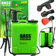 Opryskiwacze - OPRYSKIWACZ RĘCZNY CIŚNIENIOWY PLECAKOWY OGRODOWY 12L BASS POLSKA + DYSZE - miniaturka - grafika 1