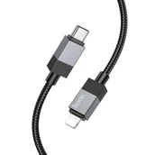 Kable USB - Kabel USB C do Lightning Hoco PD 27W 1 m X110 czarny - miniaturka - grafika 1