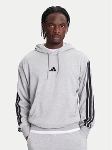 adidas Bluza Essentials 3-Stripes JD1871 Szary Regular Fit - Bluzy męskie - miniaturka - grafika 1