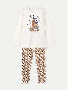 Mayoral Komplet bluzka i legginsy 4713 Beżowy Regular Fit - Bluzki damskie - miniaturka - grafika 1