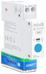 NOUS D1T DIN Smart Switch 16A with Tasmota ESP32 - Systemy inteligentnych domów - miniaturka - grafika 1