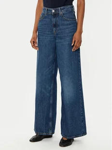 Tommy Hilfiger Jeansy WW0WW43712 Granatowy Wide Leg - Spodnie damskie - miniaturka - grafika 1