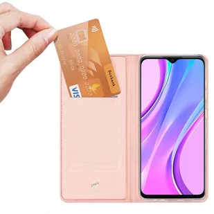 Dux Ducis Skin Pro kabura etui pokrowiec z klapką Xiaomi Redmi 9 różowy - Etui i futerały do telefonów - miniaturka - grafika 2