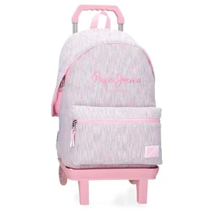 Pepe Jeans Miri Plecak szkolny z wózkiem Różowy 31x42x17,5 cms Poliester 22,79L by Joumma Bags, Różowy, plecak szkolny na kółkach - Plecaki szkolne i tornistry - miniaturka - grafika 1