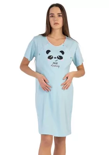 Piżamy ciążowe - Koszula Nocna ciążowa na guziki bawełna Vienetta L - grafika 1