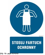 Tablice BHP - SIGNPROJECT GL048 - Stosuj fartuch ochronny 700x1050 - miniaturka - grafika 1