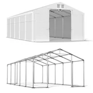 Altany ogrodowe - Namiot Magazynowy Całoroczny 8x10x3 Biały WINTER MSD - miniaturka - grafika 1