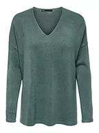Swetry damskie - ONLY Damski sweter ONLAMALIA L/S V-Neck CC KNT, zielony Balsam Green, XS, Balsam Green, XS - miniaturka - grafika 1