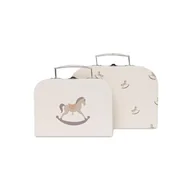 Moda i Uroda OUTLET - Jollein Zestaw walizek do zabawy - Nostalgic Ride - 2 sztuki w opakowaniu - 1 większa walizka, 1 mała walizka - konie na biegunach, Nostalgic Ride, 25x17,5x8,5cm, 20x14,5x8cm, Nostalgic Ride - miniaturka - grafika 1