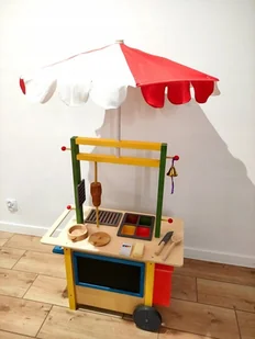 Drewniany Mini Bar dla Dzieci Kuchnia Mobilna - Zabawki AGD - miniaturka - grafika 1