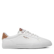 Sneakersy damskie - Sneakersy Pepe Jeans Kenton Max W PLS31445 Biały - miniaturka - grafika 1