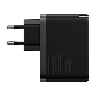 Ładowarka sieciowa Baseus GaN5 Pro, USB-C + USB, 100W + kabel (czarna) - Ładowarki do telefonów - miniaturka - grafika 3
