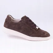 Półbuty damskie - Półbuty damskie casualowe skóra GOODIN GD-XW-1014 lekkie czekolada brąz 36 - miniaturka - grafika 1