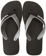 Klapki i japonki męskie - Havaianas Męskie klapki Casual 2.0, czarny, stalowo-szary, 33 EU - miniaturka - grafika 1