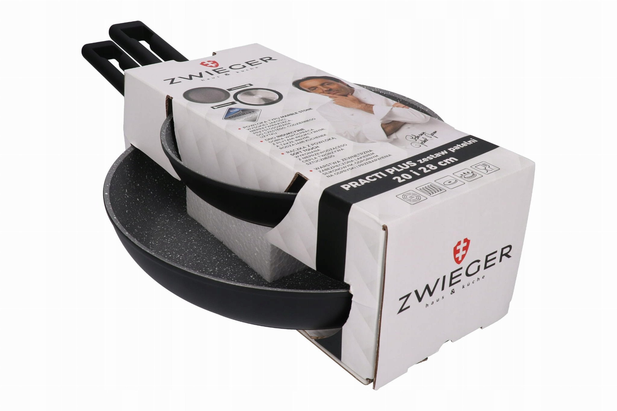 ZWIEGER PRACTI PLUS Zestaw patelni 20 cm+28 cm