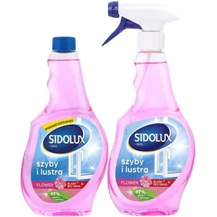 Sidolux Crystal Płyn do mycia szyb z alkoholem Lemon 500 ml + zapas 500 ml - Płyny do mycia szyb - miniaturka - grafika 1