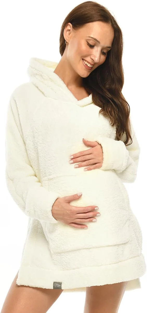 Bluza z kapturem koc 2w1 dla kobiet w ciąży i karmiących XXL