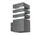 Lampy ogrodowe - Polux LED RGBW ściemnialny zewnętrzny kinkiet TEKSAS 1xE27/12W/230V IP44 antracyt - miniaturka - grafika 1