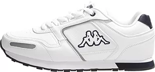 Kappa Buty dla mężczyzn, trampki damskie w białej skórze, sportowe letnie, 900 White Blue Navy, 44 EU - Trampki damskie - miniaturka - grafika 1