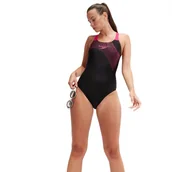 Stroje kąpielowe dla dziewczynek - Strój kąpielowy jednoczęściowy damski Speedo Medley Logo rozmiar D40 - miniaturka - grafika 1