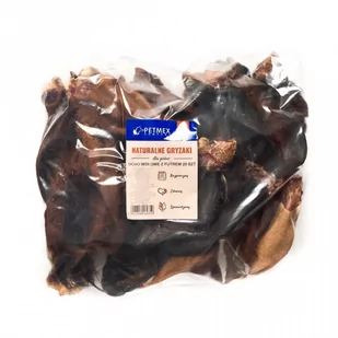 PETMEX  Ucho wołowe z futrem gryzak naturalny 20szt. - Przysmaki dla psów - miniaturka - grafika 1