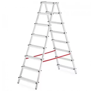 Drabina domowa dwustronna 2x8 stopnie HIGHER - 3,70m - Drabiny - miniaturka - grafika 1