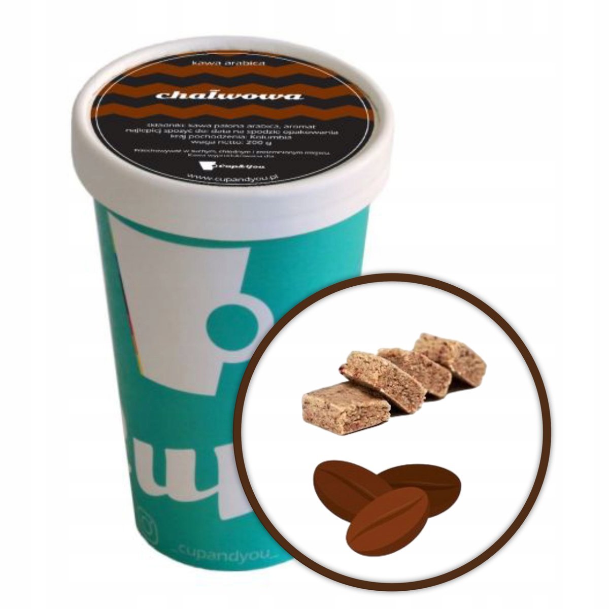 Kawa aromatyzowana o smaku CHAŁWY ziarnista ARABICA Cup&You 200g premium - smakowa uczta dla podniebienia