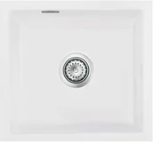 Zlewozmywaki - Zlewozmywak ceramiczny SYSTEMCERAM Mera 42 U Polar Korek automatyczny 5301 02 - miniaturka - grafika 1