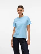 Koszulki i topy damskie - Vero Moda Koszulka w kolorze błękitnym - miniaturka - grafika 1