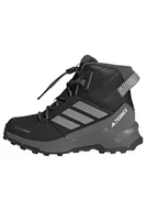 Buty dla chłopców - adidas Uniseks - dzieci Terrex AX4R Mid CLIMAWARM+ Hiking Shoes Kids, core black/matte silver/grey six, 28 1/2 EU - miniaturka - grafika 1