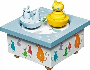 Trousselier Trousselier Music Box Dancing Cat & Mouse - Zabawki kreatywne - miniaturka - grafika 1