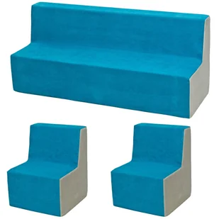 Komplet Zestaw Mebelków: 2Xfotelik+Kanapa Dla Dzieci Zabawa Relax Wypoczynek Komplet Zestaw Mebelków: 2Xfotelik+Kanapa Dla Dzieci Zabawa Relax Wypoc.. - Krzesła obrotowe dla dzieci - miniaturka - grafika 1