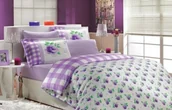 Pościel - Pościel satyna bawełniana MIRABEL LILA - miniaturka - grafika 1