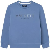 Bluzy dla chłopców - Hackett London Chłopięca bluza Hackett Crew, niebieski (stalowy niebieski), 5 Lat - miniaturka - grafika 1