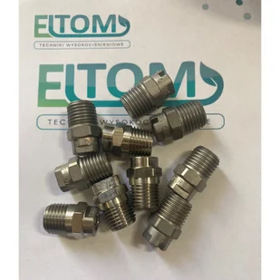 DYSZA PŁASKO STRUMIENIOWA WODY INOX kąt 40° gwint zewnętrzny 1/4" - Akcesoria do myjek - miniaturka - grafika 1
