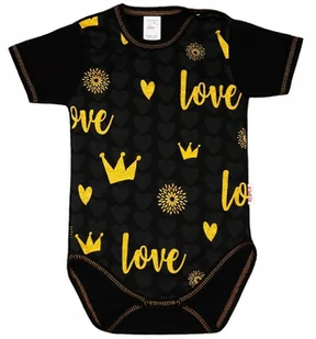 Body KRÓTKI rękaw ZDOBIONE Love r 62 KLEKLE - Body dla niemowląt - miniaturka - grafika 1
