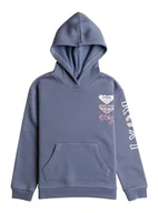 Koszulki i topy damskie - Roxy Top SURF FEELING HOODIE SZCZOTKOWANA Młodzieżowa Niebieska 16/XXL - miniaturka - grafika 1