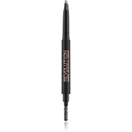 Kredki do oczu - Makeup Revolution Duo Brow Definer precyzyjny ołówek do brwi odcień Light Brown 0,15 g - miniaturka - grafika 1