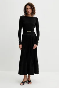 Fracomina sukienka kolor czarny maxi rozkloszowana FS25WD2003W411F9 - Sukienki - miniaturka - grafika 1