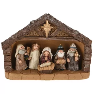 Szopka bożonarodzeniowa z figurkami DEKORACYJNA dla dzieci dorosłych - Ozdoby bożonarodzeniowe - miniaturka - grafika 1