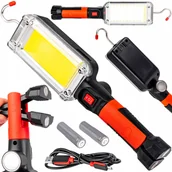 Oświetlenie warsztatowe - Lampa Latarka Warsztatowa Led Cob Akumulator 700lm - miniaturka - grafika 1