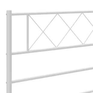 Metalowa rama łóżka z wezgłowiem i zanóżkiem, biała, 140x200 cm Lumarko! - Łóżka Metalowa rama łóżka z wezgłowiem i zanóżkiem, biała, 140x200 cm Lumarko! - Łóżka - miniaturka - grafika 9
