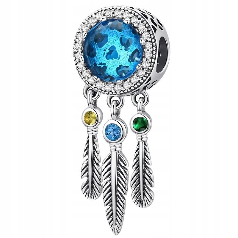 Charms Zawieszka Charms Łapacz Snów Niebieski Kryształ Charms Trusky