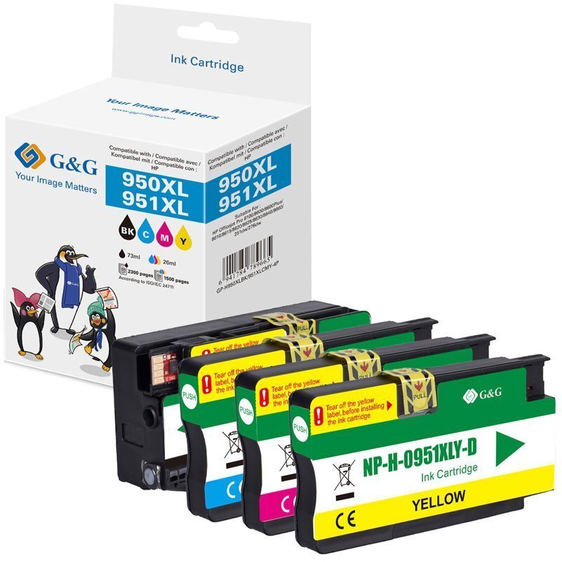 Tusz G&G Tusz wysokiej jakości zestaw 4 szt. HP950XL/951XL BK/C/M/Y