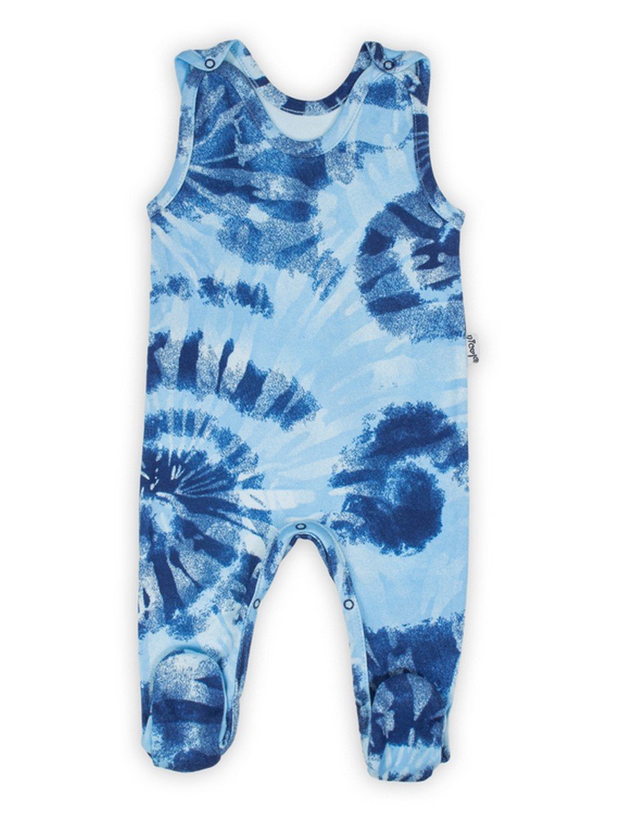 Niemowlęce śpiochy bawełniane w wzorki niebieskie Nicol,r.62