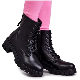 Vinceza Skórzane Botki Na Suwak Czarne Tonje - Botki damskie - miniaturka - grafika 1