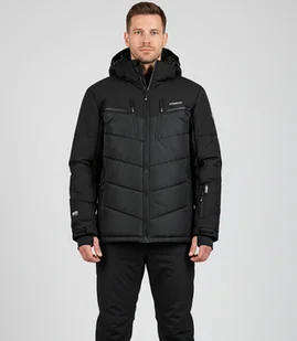 Męska kurtka pikowana z kapturem zimowa dwukolorowa-XXL - Kurtki męskie Męska kurtka pikowana z kapturem zimowa dwukolorowa-XXL - Kurtki męskie - miniaturka - grafika 1